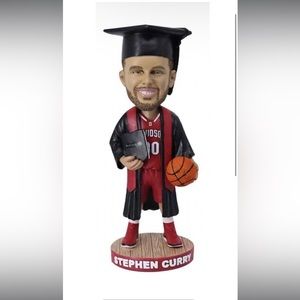 NEW Steph Curry Warriors College Grad Davidson Bobblehead